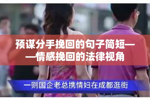 预谋分手挽回的句子简短——情感挽回的法律视角