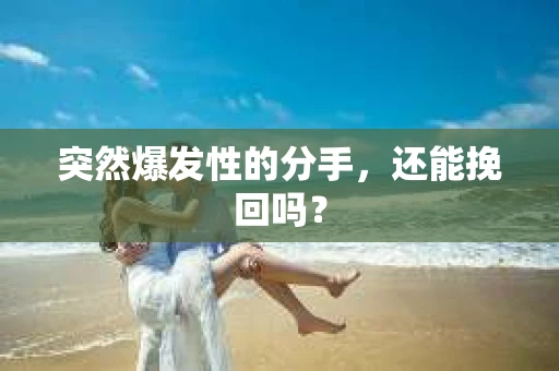 突然爆发性的分手,还能挽回吗? 突然爆发性的分手,还能挽回吗?