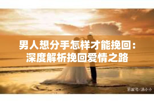 男人想分手怎样才能挽回：深度解析挽回爱情之路