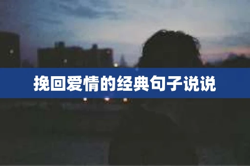 挽回爱情的经典句子说说
