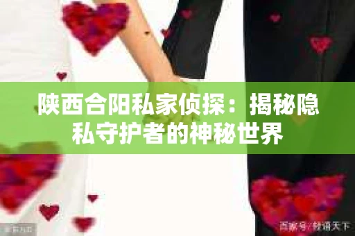 陕西合阳私家侦探：揭秘隐私守护者的神秘世界
