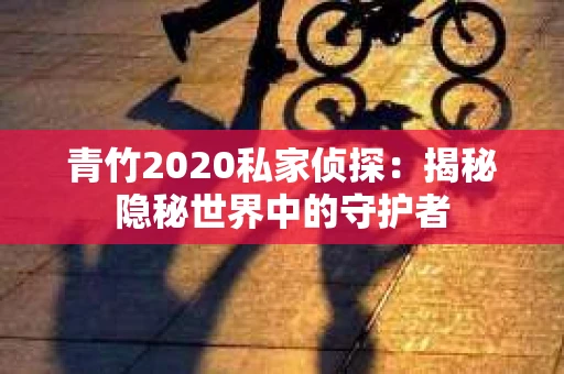 青竹2020私家侦探：揭秘隐秘世界中的守护者