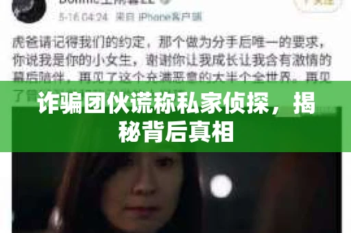 诈骗团伙谎称私家侦探，揭秘背后真相