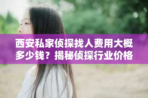 西安私家侦探找人费用大概多少钱？揭秘侦探行业价格之谜