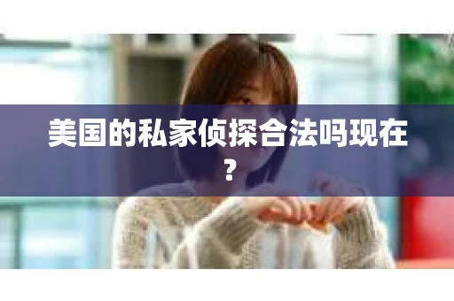 美国的私家侦探合法吗现在？