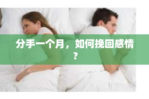分手一个月，如何挽回感情？