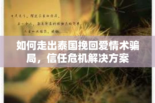 如何走出泰国挽回爱情术骗局，信任危机解决方案