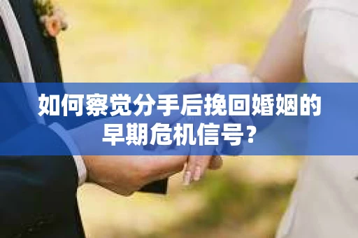如何察觉分手后挽回婚姻的早期危机信号？